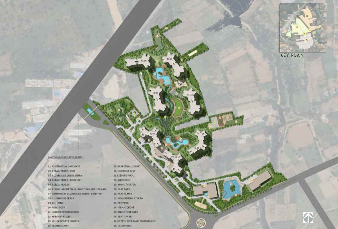 Godrej Plots Jaipur master plan showing plot layout and green areas